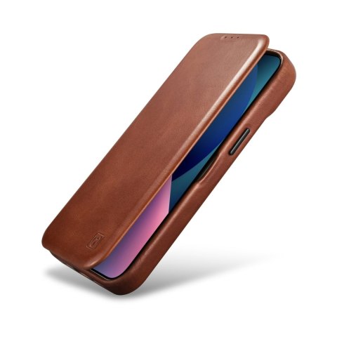 Skórzane etui iPhone 14 Plus z klapką magnetyczne MagSafe CE Oil Wax Premium Leather brązowy Skórzane etui iPhone 14 Plus z klapką magnetyczne MagSafe CE Oil Wax Premium Leather brązowy