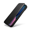 Skórzane etui iPhone 14 Plus z klapką magnetyczne MagSafe CE Oil Wax Premium Leather czarny Skórzane etui iPhone 14 Plus z klapką magnetyczne MagSafe CE Oil Wax Premium Leather czarny