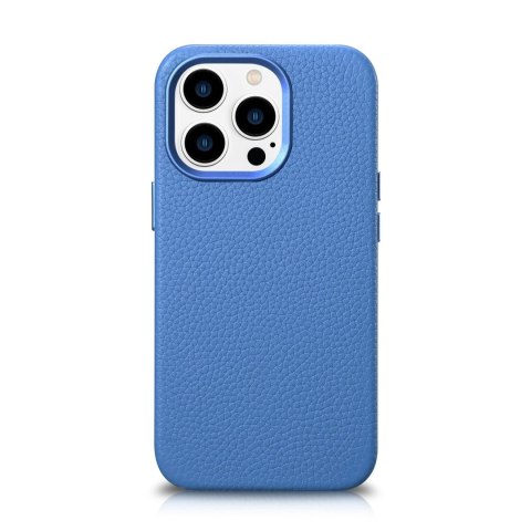 Skórzane etui iPhone 14 Pro magnetyczne z MagSafe Litchi Premium Leather Case niebieski Skórzane etui iPhone 14 Pro magnetyczne z MagSafe Litchi Premium Leather Case niebieski