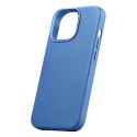 Skórzane etui iPhone 14 Pro magnetyczne z MagSafe Litchi Premium Leather Case niebieski Skórzane etui iPhone 14 Pro magnetyczne z MagSafe Litchi Premium Leather Case niebieski