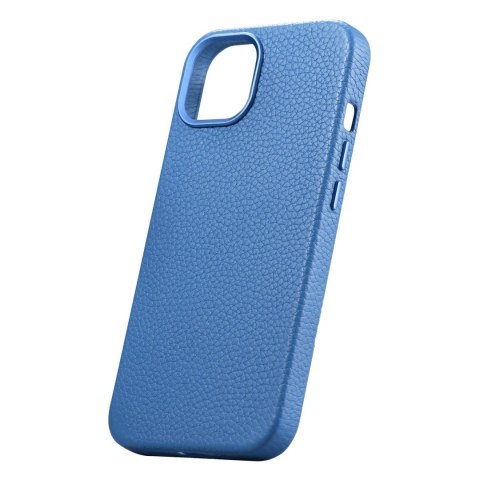 Skórzane etui iPhone 14 magnetyczne z MagSafe Litchi Premium Leather Case niebieski Skórzane etui iPhone 14 magnetyczne z MagSafe Litchi Premium Leather Case niebieski