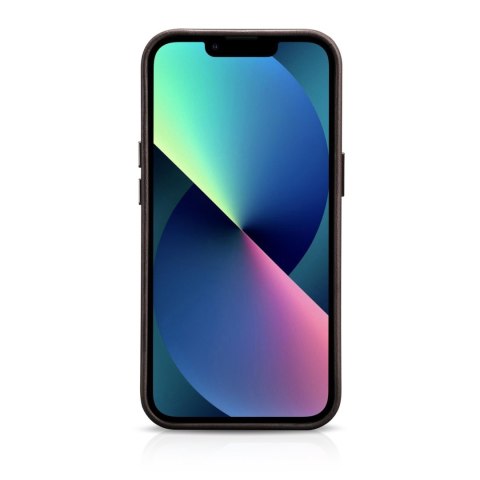 Skórzane etui iPhone 14 magnetyczne z MagSafe Oil Wax Premium Leather Case ciemny brąz Skórzane etui iPhone 14 magnetyczne z MagSafe Oil Wax Premium Leather Case ciemny brąz