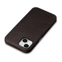 Skórzane etui iPhone 14 magnetyczne z MagSafe Oil Wax Premium Leather Case ciemny brąz Skórzane etui iPhone 14 magnetyczne z MagSafe Oil Wax Premium Leather Case ciemny brąz