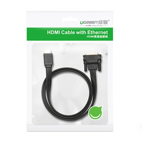 Dwukierunkowy kabel przewód HDMI - DVI 2m czarny Dwukierunkowy kabel przewód HDMI - DVI 2m czarny