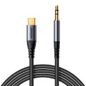 Kabel audio stereo do telefonu AUX 3.5 mm mini jack - USB-C 1.2m czarny Kabel audio stereo do telefonu AUX 3.5 mm mini jack - USB-C 1.2m czarny