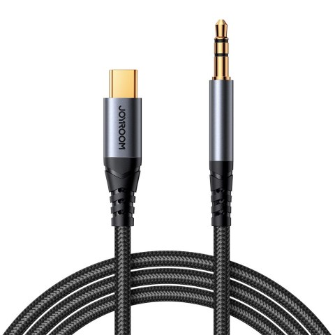 Kabel audio stereo do telefonu AUX 3.5 mm mini jack - USB-C 1.2m czarny Kabel audio stereo do telefonu AUX 3.5 mm mini jack - USB-C 1.2m czarny