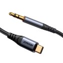 Kabel audio stereo do telefonu AUX 3.5 mm mini jack - USB-C 1.2m czarny Kabel audio stereo do telefonu AUX 3.5 mm mini jack - USB-C 1.2m czarny