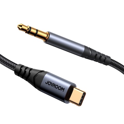Kabel audio stereo do telefonu AUX 3.5 mm mini jack - USB-C 1.2m czarny Kabel audio stereo do telefonu AUX 3.5 mm mini jack - USB-C 1.2m czarny