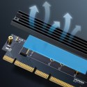 Karta rozszerzeń adapter PCIe 4.0 x16 do M.2 NVMe M-Key czarna