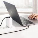 Kątowy kabel przewód USB-C Power Delivery 60W 20V 3A 1m czarno-szary