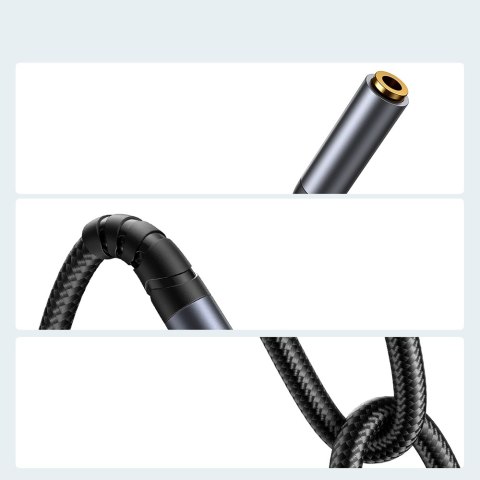 Przedłużacz kabla przewodu Audio Stereo AUX 3.5mm mini jack 1.2m czarny Przedłużacz kabla przewodu Audio Stereo AUX 3.5mm mini jack 1.2m czarny