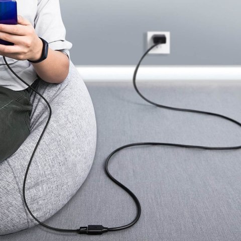 Przedłużacz przejściówka kabla USB-A 3.0 5Gb/s 0.5m czarny Przedłużacz przejściówka kabla USB-A 3.0 5Gb/s 0.5m czarny