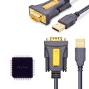 Przejściówka adapter kabel USB-A - DB9 RS-232 1.5m szary Przejściówka adapter kabel USB-A - DB9 RS-232 1.5m szary