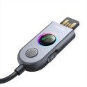 Samochodowy bezprzewodowy odbiornik nadajnik Audio USB AUX JR-CB6 szary Samochodowy bezprzewodowy odbiornik nadajnik Audio USB AUX JR-CB6 szary