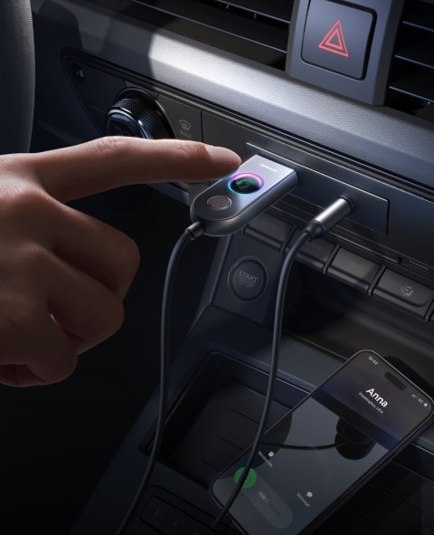 Samochodowy bezprzewodowy odbiornik nadajnik Audio USB AUX JR-CB6 szary Samochodowy bezprzewodowy odbiornik nadajnik Audio USB AUX JR-CB6 szary