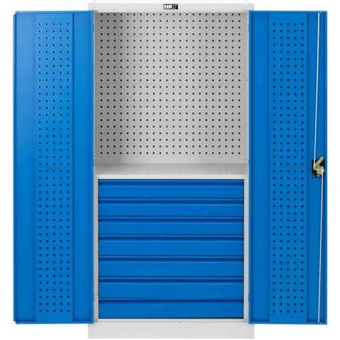 Szafa narzędziowa warsztatowa perforowana 7 szuflad 182 x 92 x 46 cm Szafa narzędziowa warsztatowa perforowana 7 szuflad 182 x 92 x 46 cm