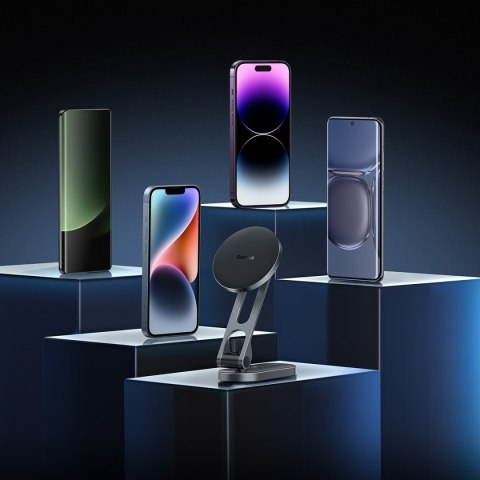 Uchwyt magnetyczny samochodowy na telefon na kokpit T-Space srebrny Uchwyt magnetyczny samochodowy na telefon na kokpit T-Space srebrny