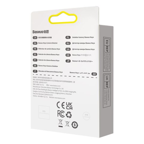 Wykrywacz detektor ukrytych kamer Baseus Heyo BS-HA016 czarny Wykrywacz detektor ukrytych kamer Baseus Heyo BS-HA016 czarny