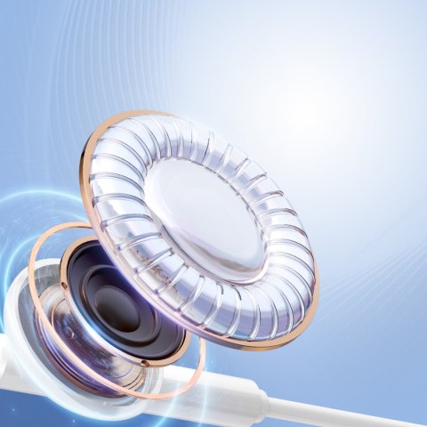 Zestaw słuchawkowy słuchawki douszne USB-C JR-EC05 białe Zestaw słuchawkowy słuchawki douszne USB-C JR-EC05 białe