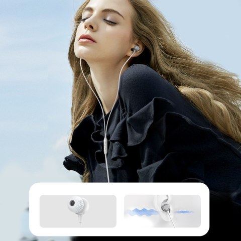Zestaw słuchawkowy słuchawki douszne USB-C JR-EC06 srebrne Zestaw słuchawkowy słuchawki douszne USB-C JR-EC06 srebrne