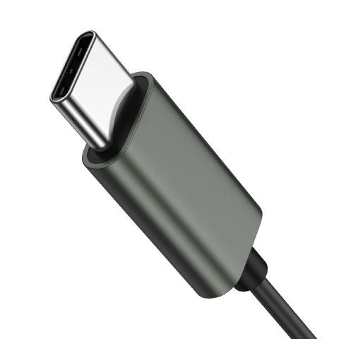 Zestaw słuchawkowy słuchawki douszne USB-C JR-EC06 szare Zestaw słuchawkowy słuchawki douszne USB-C JR-EC06 szare