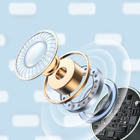 Zestaw słuchawkowy słuchawki douszne USB-C JR-EC06 szare Zestaw słuchawkowy słuchawki douszne USB-C JR-EC06 szare