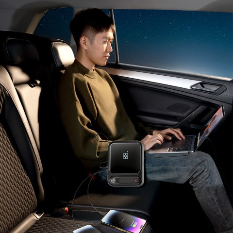 3w1 Powerbank USB USB-C Jump Starter rozruchowy do samochodu 3000A latarka czarny 3w1 Powerbank USB USB-C Jump Starter rozruchowy do samochodu 3000A latarka czarny