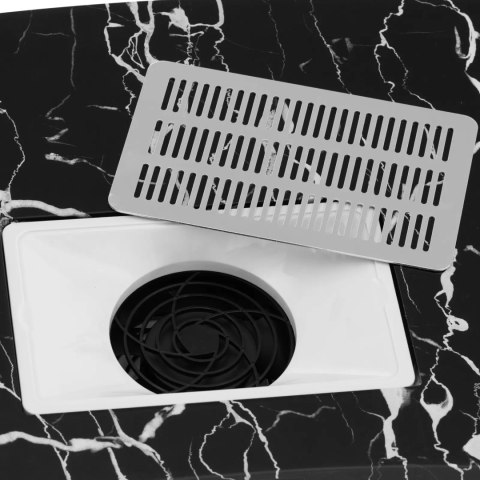 Biurko stolik do manicure kosmetyczny z pochłaniaczem pyłu składany na kółkach 90 x 43 x 73 cm czarny Biurko stolik do manicure kosmetyczny z pochłaniaczem pyłu składany na kółkach 90 x 43 x 73 cm czarny