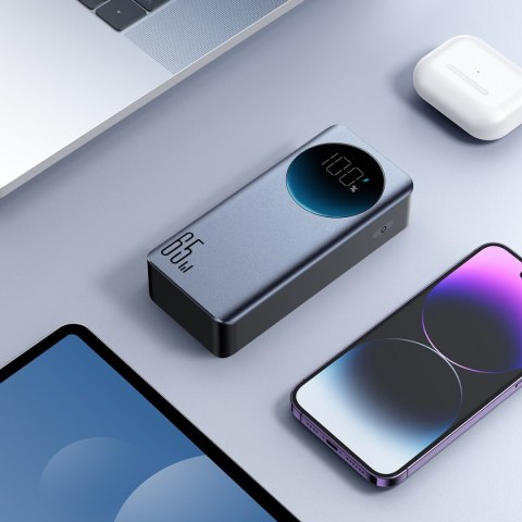 Cyfrowy powerbank 30000mAH 65W 3A USB USB-C czarny Cyfrowy powerbank 30000mAH 65W 3A USB USB-C czarny
