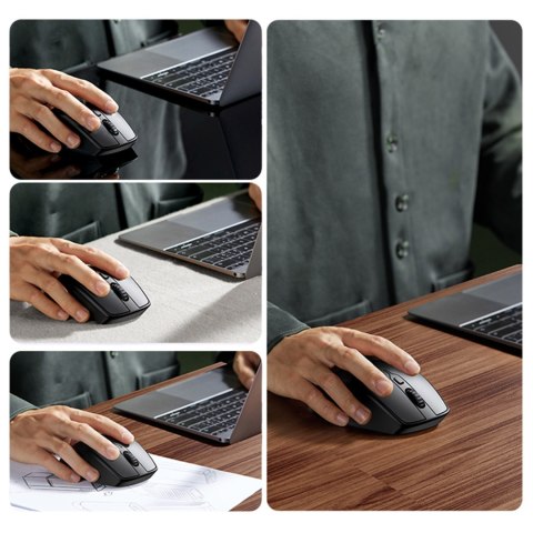 Ergonomiczna bezprzewodowa mysz myszka do komputera MU101 Bluetooth 2.4 GHz niebieska Ergonomiczna bezprzewodowa mysz myszka do komputera MU101 Bluetooth 2.4 GHz niebieska