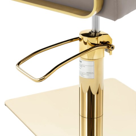 Fotel fryzjerski barberski kosmetyczny z podnóżkiem Physa OTLEY - beżowo - złoty Fotel fryzjerski barberski kosmetyczny z podnóżkiem Physa OTLEY - beżowo - złoty