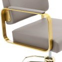 Fotel fryzjerski barberski kosmetyczny z podnóżkiem Physa OTLEY - beżowo - złoty Fotel fryzjerski barberski kosmetyczny z podnóżkiem Physa OTLEY - beżowo - złoty