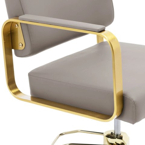 Fotel fryzjerski barberski kosmetyczny z podnóżkiem Physa OTLEY - beżowo - złoty Fotel fryzjerski barberski kosmetyczny z podnóżkiem Physa OTLEY - beżowo - złoty