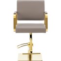 Fotel fryzjerski barberski kosmetyczny z podnóżkiem Physa OTLEY - beżowo - złoty Fotel fryzjerski barberski kosmetyczny z podnóżkiem Physa OTLEY - beżowo - złoty