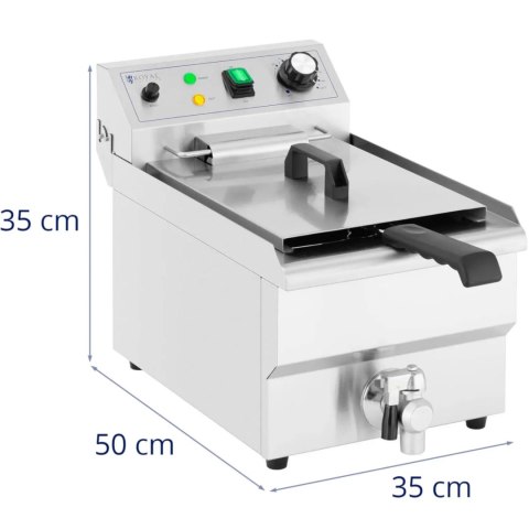 Frytownica elektryczna nastawna z kranem spustowym 230 V 3000 W 9 l Frytownica elektryczna nastawna z kranem spustowym 230 V 3000 W 9 l