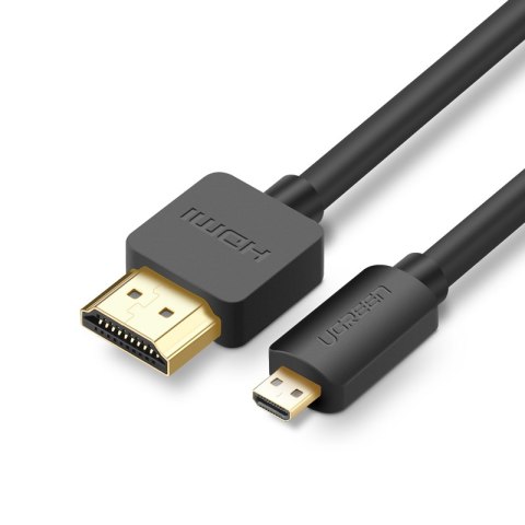 Kabel przewód Audio Video microHDMI - HDMI 2.0 2m czarny Kabel przewód Audio Video microHDMI - HDMI 2.0 2m czarny