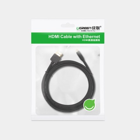 Kabel przewód Audio Video microHDMI - HDMI 2.0 2m czarny Kabel przewód Audio Video microHDMI - HDMI 2.0 2m czarny