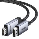 Kabel przewód DisplayPort - HDMI 4K 60Hz w oplocie 1m szary Kabel przewód DisplayPort - HDMI 4K 60Hz w oplocie 1m szary