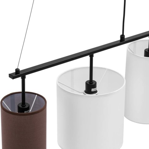 Lampa sufitowa nowoczesna 4 punktowa E14 - biało brązowa Lampa sufitowa nowoczesna 4 punktowa E14 - biało brązowa