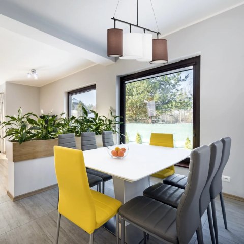 Lampa sufitowa nowoczesna 4 punktowa E14 - biało brązowa Lampa sufitowa nowoczesna 4 punktowa E14 - biało brązowa