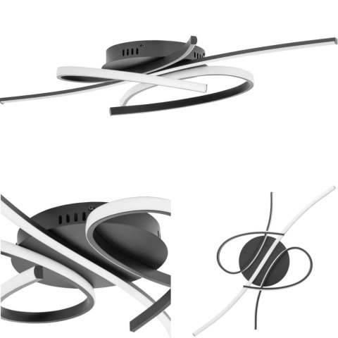 Lampa sufitowa nowoczesna LED z pilotem - przeplatające linie Lampa sufitowa nowoczesna LED z pilotem - przeplatające linie