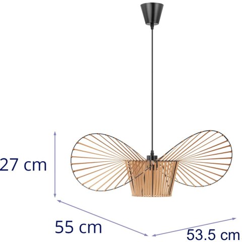 Lampa sufitowa wisząca boho 1 punktowa E27 - kapelusz Lampa sufitowa wisząca boho 1 punktowa E27 - kapelusz
