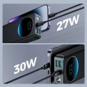 Powerbank z latarką 30W 30000mAh + kabel USB-A - USB-C 25cm czarny Powerbank z latarką 30W 30000mAh + kabel USB-A - USB-C 25cm czarny