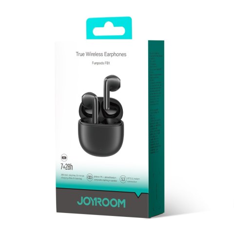 Słuchawki bezprzewodowe TWS Funpods Series JR-FB1 Bluetooth 5.3 czarne Słuchawki bezprzewodowe TWS Funpods Series JR-FB1 Bluetooth 5.3 czarne