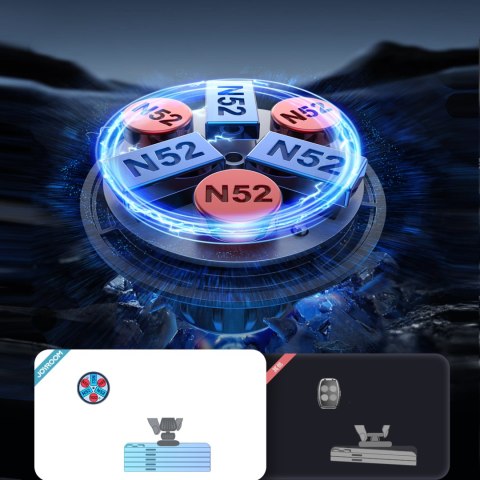 Uchwyt magnetyczny samochodowy uniwersalny do telefonu na kokpit szybę czarny Uchwyt magnetyczny samochodowy uniwersalny do telefonu na kokpit szybę czarny