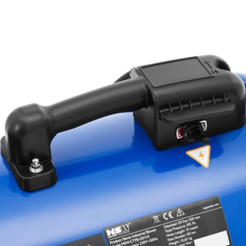 Wentylator dmuchawa przemysłowa budowlana z wężem 10 m 2700 m3/h śr. 280 mm Wentylator dmuchawa przemysłowa budowlana z wężem 10 m 2700 m3/h śr. 280 mm