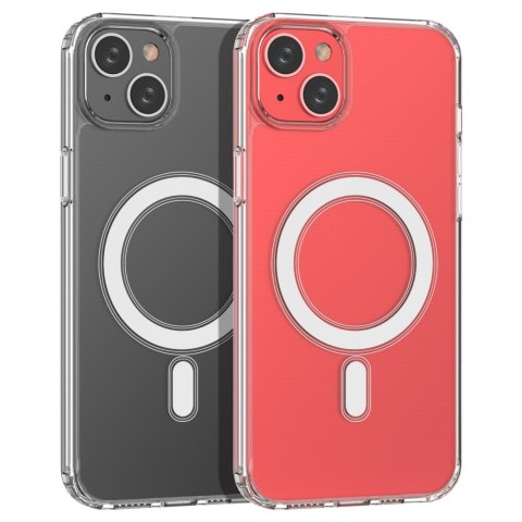Żelowe elastyczne etui do iPhone 15 Plus magnetyczne z MagSafe przezroczyste Żelowe elastyczne etui do iPhone 15 Plus magnetyczne z MagSafe przezroczyste