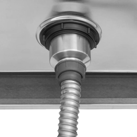 Zlew basen dwukomorowy z ociekaczem półką i rantem 160 x 60 x 97 cm Zlew basen dwukomorowy z ociekaczem półką i rantem 160 x 60 x 97 cm