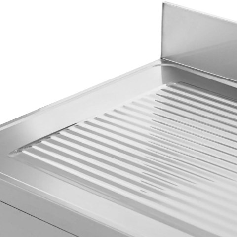 Zlew basen dwukomorowy z ociekaczem półką i rantem 180 x 60 x 97 cm Zlew basen dwukomorowy z ociekaczem półką i rantem 180 x 60 x 97 cm