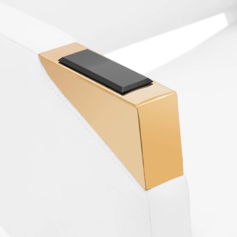 Fotel fryzjerski barberski kosmetyczny z podnóżkiem Physa PENRYN - biało złoty Fotel fryzjerski barberski kosmetyczny z podnóżkiem Physa PENRYN - biało złoty